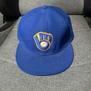 Milwaukee Brewers New Era 59Fifty Hat - Size 7 7/8